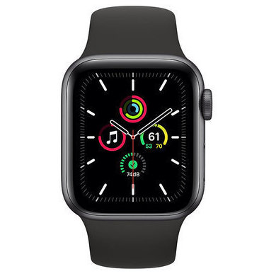 Apple Watch SE 40mm GPS Space Gray Aluminum Case With Black Sport Band