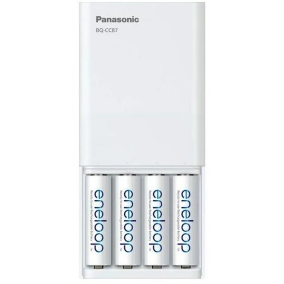 Panasonic Smartplus USB Charger BQ CC87 Eneloop 4xAA 2000 MAh Plastic