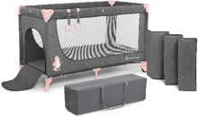 Кровать-манеж Kinderkraft Joy Pink (KKLJOYPNK00000)