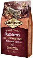 Сухий корм для дорослих кішок великих порід Carnilove Cat Duck & Turkey Large Breed 2 кг (8595602512768)