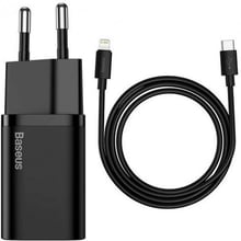 Baseus USB-C Wall Charger Super Si 20W Black with Cable USB-C to Lightning (TZCCSUP-B01)