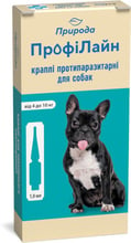 Капли на холку Профилайн для собак от блох 4 кг-10кг 1 уп. 4 пипетки 1,0 мл инсектоакарицид (PR240991)