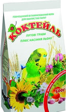 Корм Коктейль для попугаев Луговые травы + лен 0.5 кг флекса