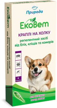 Капли на холку Природа ЕкоВет для средних пород собак (4 пипетки х1.0 мл) (4823082411115)