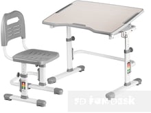 Комплект FunDesk Парта і стілець-трансформери Vivo II Grey