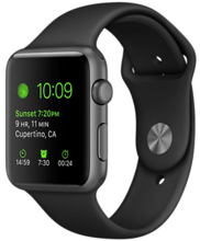 Apple Watch Sport 42mm Space Gray Aluminum Case with Black Sport Band CPO (MJ3T2) - Уценка