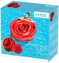 Пляжный надувной матрас - плот Intex 58783 Роза, 137 х 132 см