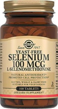 Solgar Selenium, Yeast-Free, Солгар Селен, бездрожжевой 100 mcg, 100 таблеток