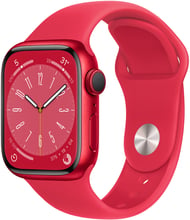 Apple Watch Series 8 41mm GPS (PRODUCT) RED Aluminum Case with (PRODUCT) RED Sport Band (MNP73, MNUG3)