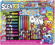 Ароматный набор для творчества Scentos - Ароматное Ассорти (ручки,маркеры,воск.карандаши,наклейки,раскраска) (42136)