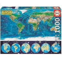 Пазл EDUCA светящийся, "Карта Мира", 1000 элементов (EDU-16760)