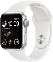 Apple Watch SE 2 40mm GPS Silver Aluminum Case with White Sport Band (MNJV3)