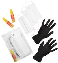 Противовирусный набор 3 в 1 большой (маски медицинские, перчатки, антисептик)