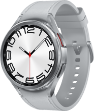 Смарт-годинник Samsung Galaxy Watch 6 Classic 47mm Silver with Hybrid Eco-Leather Silver Band (SM-R960NZSA)