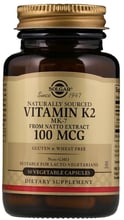 Solgar Natural Vitamin K2, 100 mcg, 50 Veggie Caps