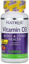 Natrol Vitamin D3, Fast Dissolve, Strawberry Flavor, 5.000 IU, 90 Tablets (NTL-05891)