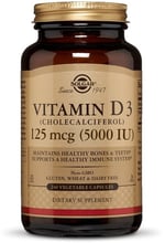 Solgar Vitamin D3 (Cholecalciferol) 5000 IU 240 Vegetable Capsules