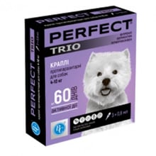Капли PerFect TRIO для собак (фипронил, инвермектин) 4-10 кг кг 3 амп. х 0.8 мл (4820138347619)