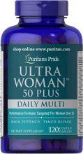 Puritan's Pride Ultra Woman 50 Plus Multi-Vitamin Мультивитамины для женщин 60 капсул