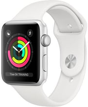 Apple Watch Series 3 42mm GPS Silver Aluminum Case with White Sport Band (MTF22) (MTF22FS/A) UA
