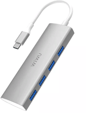 WIWU Adapter Alpha 440 USB-C to 4xUSB Silver