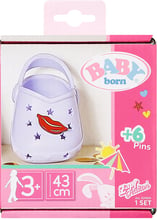 Обувь для куклы BABY BORN Cандалии со значками лиловые (831809-2)
