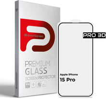 ArmorStandart Tempered Glass Pro 3D Black for iPhone 15 Pro (ARM68219)