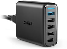 ANKER USB Wall Charger PowerPort 5 51.5W 5xUSB Quick Charge 3.0 Black (A2055G11)