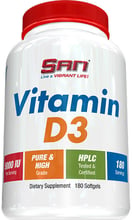 SAN Vitamin D3 1000 IU Витамин D3 180 капсул