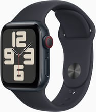 Apple Watch SE 2 2023 40mm GPS+LTE Midnight Aluminum Case with Midnight Sport Band - M/L (MRG93)