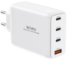 WIWU Wall Charger 3xUSB-C+USB GaN TR257-AEU 100W White