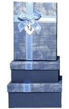 Подарункові коробки UFO 10331-02 Набір 3 шт Blue прям