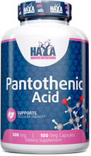 Haya Labs Pantothenic Acid 500 mg Пантотенова кислота 100 веганських капсул