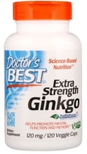 Doctor's Best Extra Strength Ginkgo 120 mg120 Veggie Caps Гинкго Билоба экстра сила