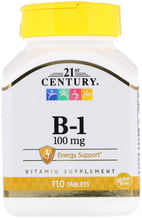 21st Century, B-1, 100 mg, 110 Tablets (Discontinued Item) (CEN-21151)