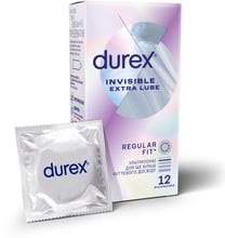 Презервативы латексные со смазкой DUREX № 12 INVISIBLE (extra lube)