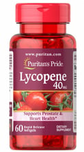 Puritan's Pride Lycopene 40 mg Лікопін 60 м'яких капсул