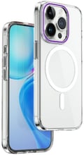 WIWU Crystal MagSafe Clear/Purple для iPhone 15 Pro Max (ZYS-013)
