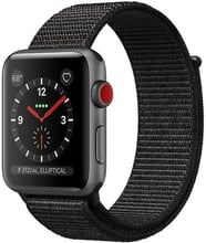 Apple Watch Series 3 42mm GPS+LTE Space Gray Aluminum Case with Black Sport Loop (MRQF2)