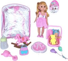 Набор LD5402-19C с куклой и аксессуарами в рюкзаке