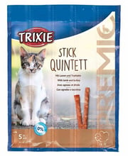 Лакомство для кошек Trixie Premio Quadro-Sticks палочки с ягненком и индейкой 5 шт. 5 г (4011905427232)