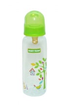 Бутылочка с латексной соской Baby Team 250 мл 0+ (1310 салатовый)