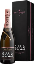 Шампанское Moёt & Chandon Grand Vintage Rose 2013, розовое брют, 0.75л 12.5%, в подарочной упаковке (BDA1SH-SMC075-036)