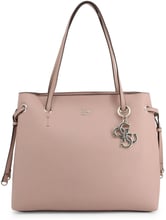 Женская сумка тоут Guess Digital Shopper бежево-розовая (HWVG6853240-BLS)