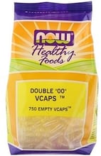 NOW Foods "00" Double Vcaps 750 veg caps (Порожні капсули)