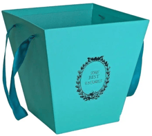 Подарункова коробка UFO W9223 Turquoise Box Flowers