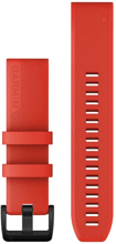 Garmin QuickFit 22 Watch Bands Laser Red with Black Stainless Steel Hardware (010-12901-02)
