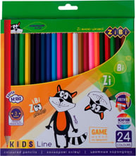 Карандаши цветные ZiBi Kids line, 24 цветов
