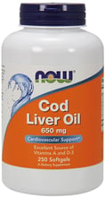 NOW Foods Cod Liver Oil 650 mg 250 caps