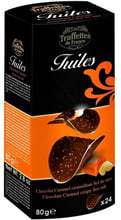 Чипсы Truffettes de France из молочного шоколада с кусочками соленой карамели 80 г (3472710042859)